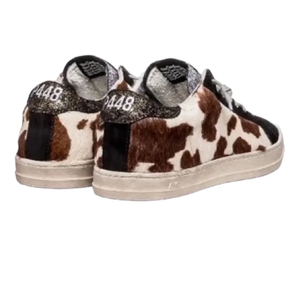 P448 John Lace Up Suede Cow Print Sneakers - Picture 5 of 5